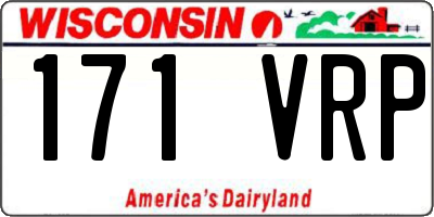 WI license plate 171VRP