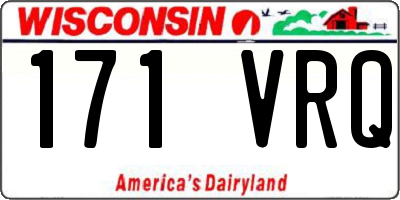 WI license plate 171VRQ