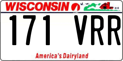 WI license plate 171VRR