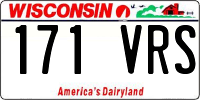 WI license plate 171VRS
