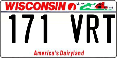 WI license plate 171VRT