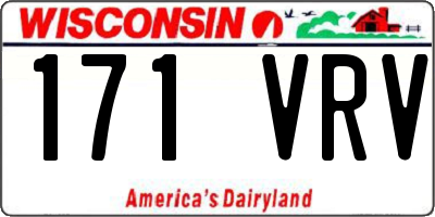 WI license plate 171VRV