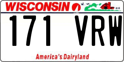 WI license plate 171VRW