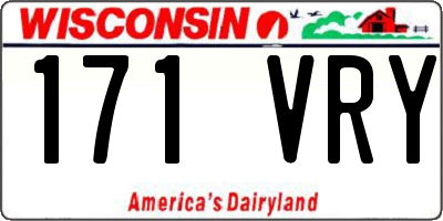 WI license plate 171VRY