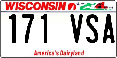 WI license plate 171VSA