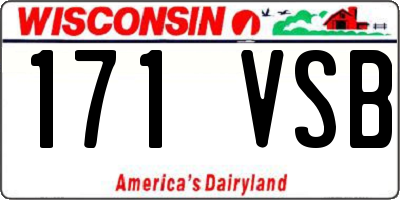 WI license plate 171VSB