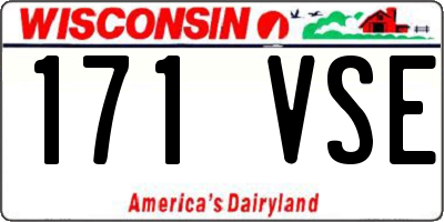 WI license plate 171VSE