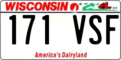 WI license plate 171VSF