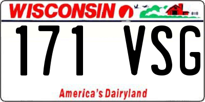 WI license plate 171VSG