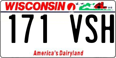 WI license plate 171VSH