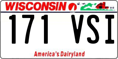 WI license plate 171VSI
