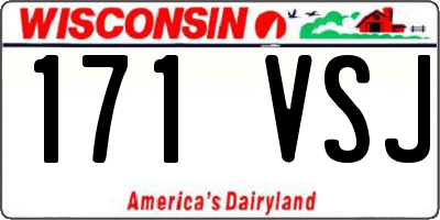 WI license plate 171VSJ