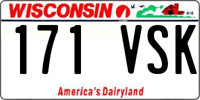 WI license plate 171VSK