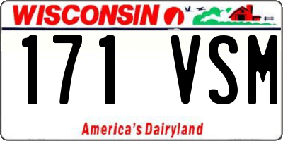 WI license plate 171VSM