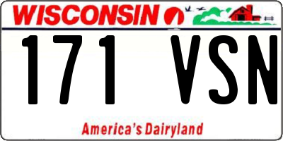 WI license plate 171VSN