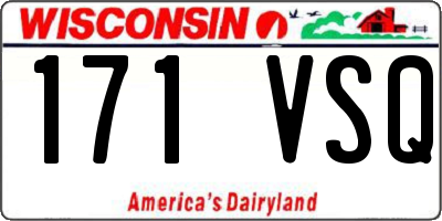 WI license plate 171VSQ
