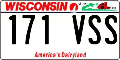 WI license plate 171VSS