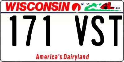 WI license plate 171VST