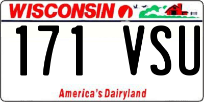 WI license plate 171VSU