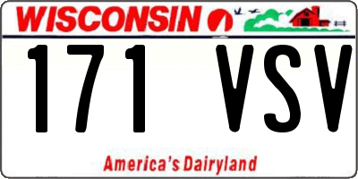 WI license plate 171VSV