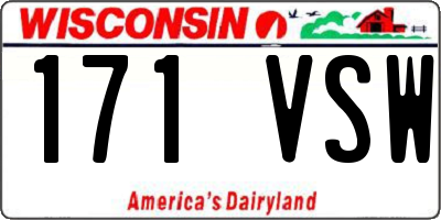 WI license plate 171VSW