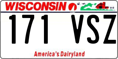 WI license plate 171VSZ