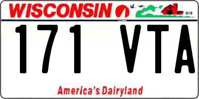 WI license plate 171VTA