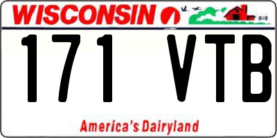 WI license plate 171VTB