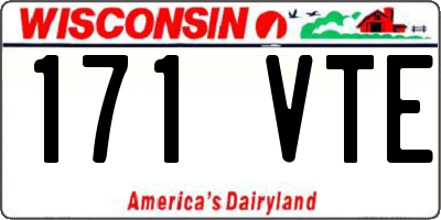 WI license plate 171VTE