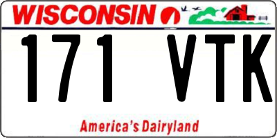 WI license plate 171VTK