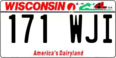 WI license plate 171WJI