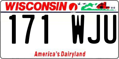 WI license plate 171WJU