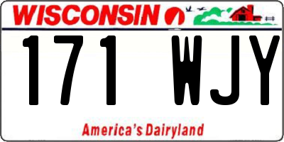 WI license plate 171WJY