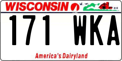 WI license plate 171WKA