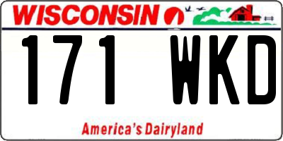 WI license plate 171WKD