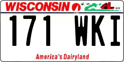 WI license plate 171WKI