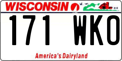 WI license plate 171WKO