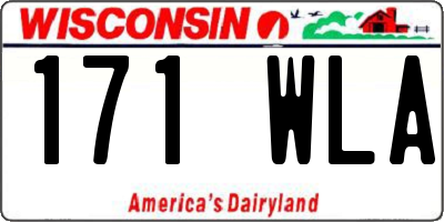 WI license plate 171WLA