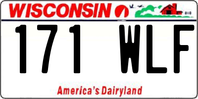 WI license plate 171WLF