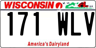 WI license plate 171WLV