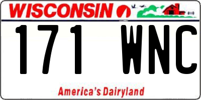 WI license plate 171WNC