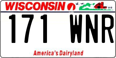 WI license plate 171WNR