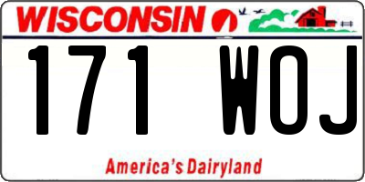 WI license plate 171WOJ