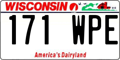 WI license plate 171WPE