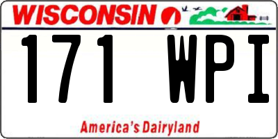 WI license plate 171WPI
