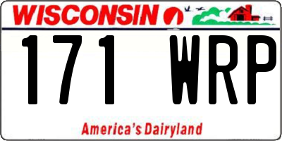 WI license plate 171WRP