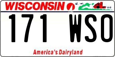 WI license plate 171WSO
