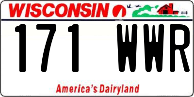 WI license plate 171WWR