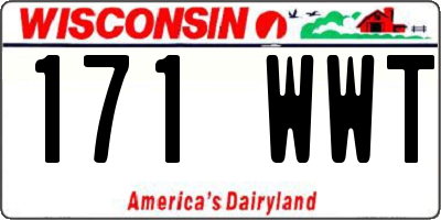 WI license plate 171WWT