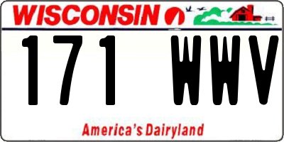 WI license plate 171WWV
